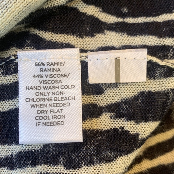 LOFT Navy Blue and White Lightweight Open-Front Cardigan Women’s XS Extra Small - Picture 6 of 6